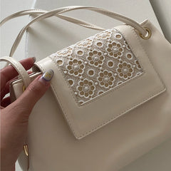 Women Shoulder Bags Style Female Daily Crossbody Bag Pleated Underarm PU Leather