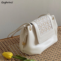 Women Shoulder Bags Style Female Daily Crossbody Bag Pleated Underarm PU Leather