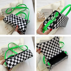 Wide Strap Armpit Bag PU Leather Green Shoulder Handbag