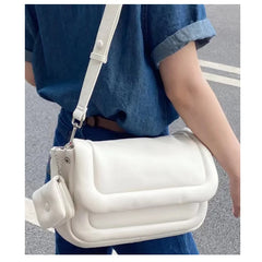 Women Winter Cotton Handbag Purses Quilted Crossbody Bag Large Ladies Bags
