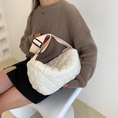 Women Winter Handbag Purse Crossbody Small Bag Rhombus Female Shoulder Bag