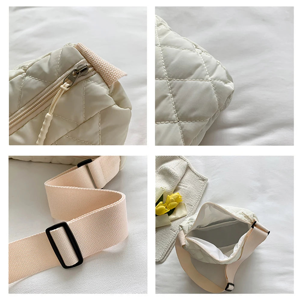 Women Winter Handbag Purse Crossbody Small Bag Rhombus Female Shoulder Bag