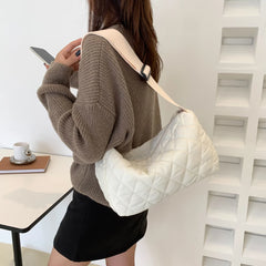 Women Winter Handbag Purse Crossbody Small Bag Rhombus Female Shoulder Bag