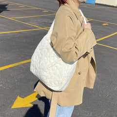 Women Winter Handbag Purses Cotton Crossbody Bag Space Pad Quilted Large