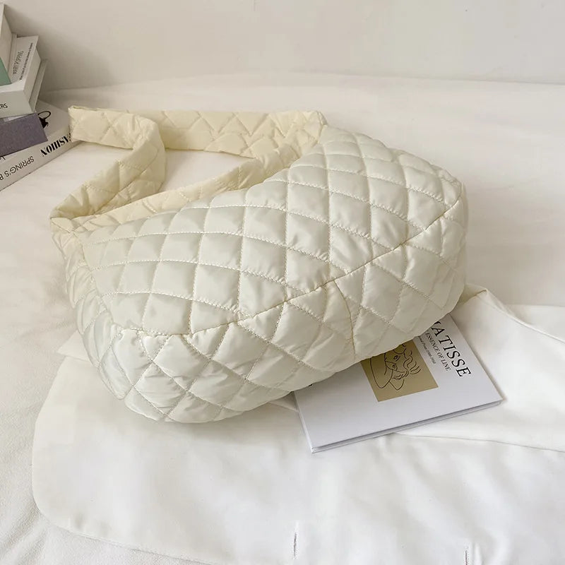Women Winter Handbag Purses Cotton Crossbody Bag Female Quilted Large Ladies Bag
