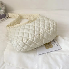 Women Winter Handbag Purses Cotton Crossbody Bag Female Quilted Large Ladies Bag
