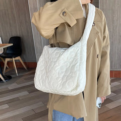 Women Winter Handbag Purses Cotton Crossbody Bag Space Pad Quilted Large