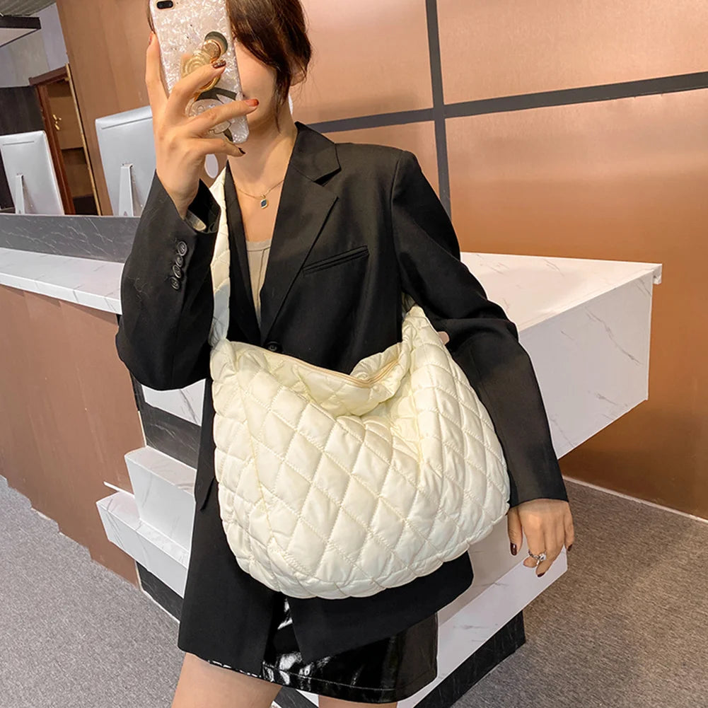 Women Winter Handbag Purses Cotton Crossbody Bag