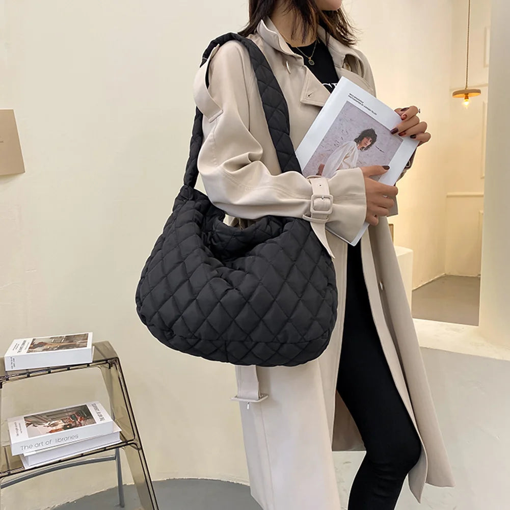 Women Winter Handbag Purses Cotton Crossbody Bag