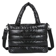 Women Winter Handbags Mobile Space Glossy Female Down Bags Cotton-padded Jacket