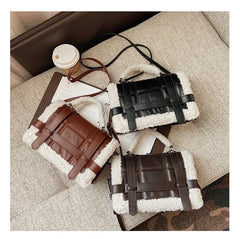 Women Winter Shoulder Bag Lady Handbag Female Party Crossbody Messenger Faux Fur