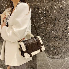 Women Winter Shoulder Bag Lady Handbag Female Party Crossbody Messenger Faux Fur