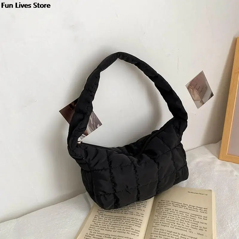 Women Winter Velvet Handbags Soft Plush Warm Shoulder Bags Large Capacity