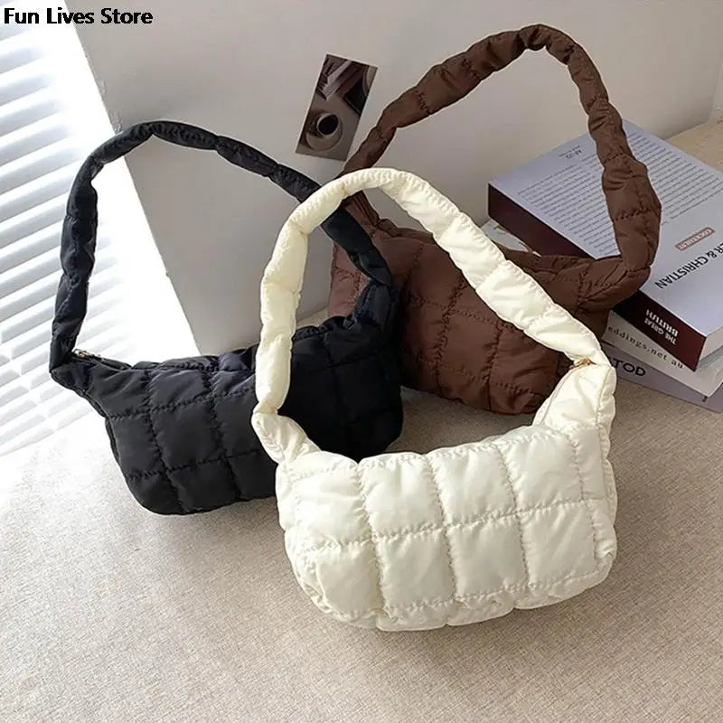 Women Winter Velvet Handbags Soft Plush Warm Shoulder Bags Large Capacity