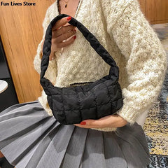 Women Winter Velvet Handbags Soft Plush Warm Shoulder Bags Large Capacity