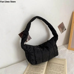 Women Winter Velvet Handbags Soft Plush Warm Shoulder Bags Large Capacity