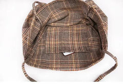 Women's Vintage Plaid Tote Bag - Large Capacity Handbag
