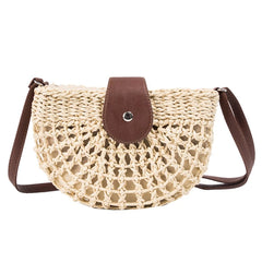 Women Straw Crossbody Bag Rattan Clutch Handbag