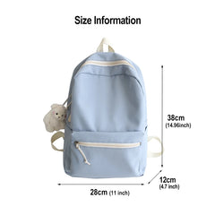 Japanese Harajuku Ulzzang Solid School Bag Teenage Girl Backpack