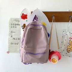 Japanese Harajuku Ulzzang Solid School Bag Teenage Girl Backpack