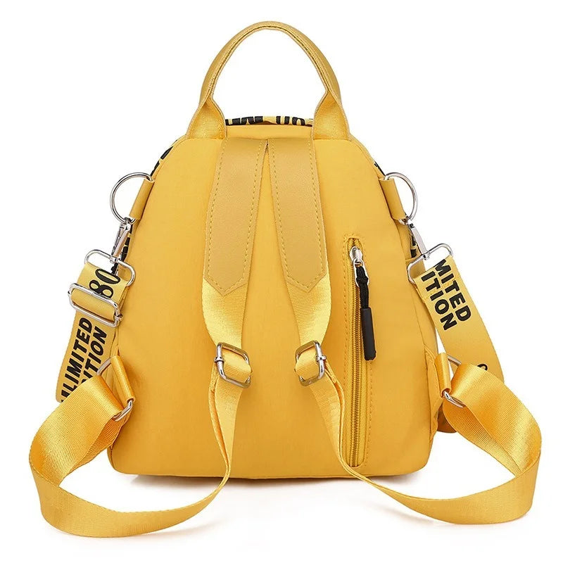 Women Casual Letter Backpack Multi-Function Travel Bag