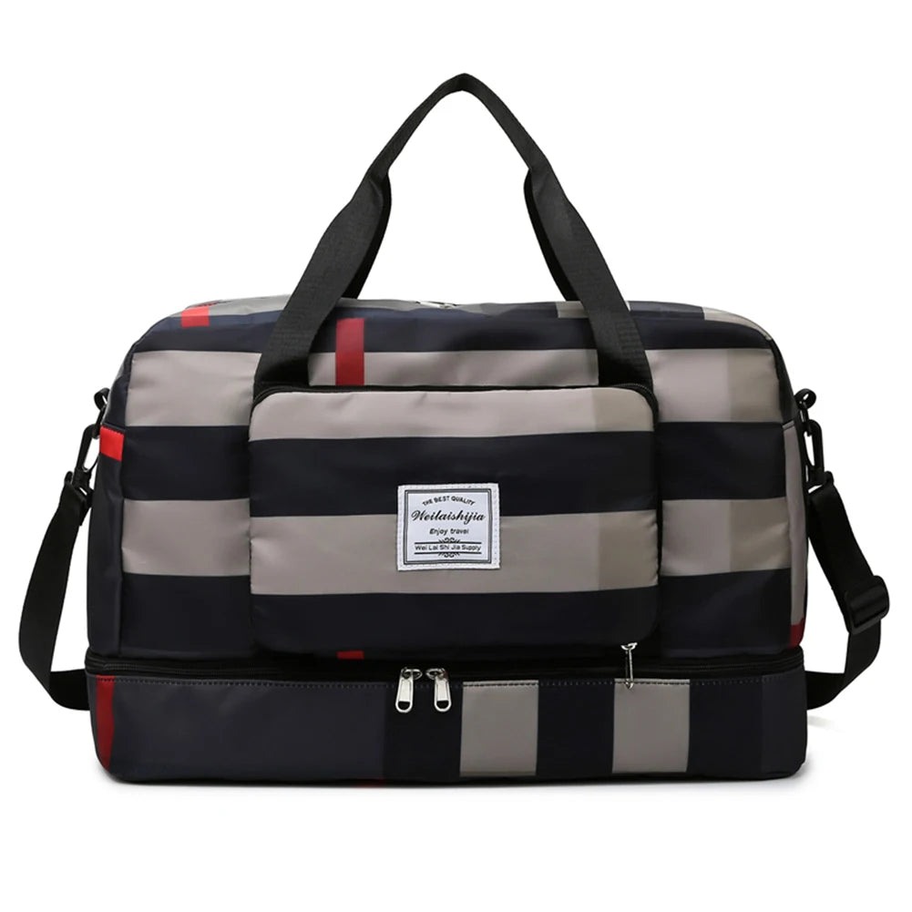 Women's Sports Leisure Travel Bag Fitness Bag Portable Shoulder Luggage