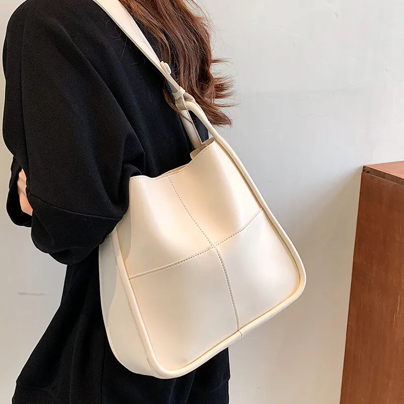 Women Bucket Shoulder Bag PU Leather Handbag and Purse Female Messenger Bags