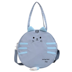 Women Canvas Casual Crossbody Shoulder Bag Large Capacity Soft Cat Handbag