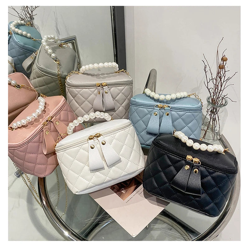 Luxury Women's Bucket Shoulder Bag - Makeup Bag