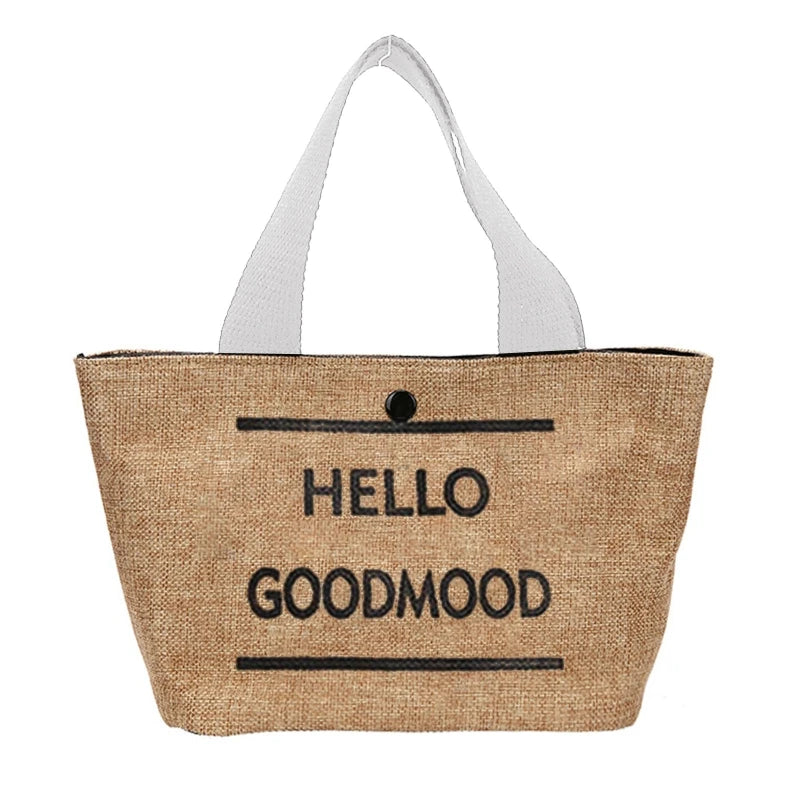 Holiday Beach Jute Bag for Women - Stylish Handbag Purse Gunny Bag