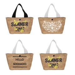 Holiday Beach Jute Bag for Women - Stylish Handbag Purse Gunny Bag