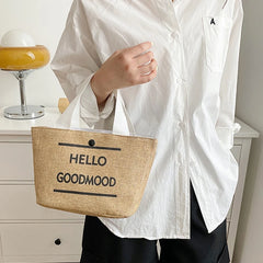 Holiday Beach Jute Bag for Women - Stylish Handbag Purse Gunny Bag
