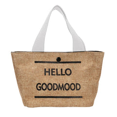 Holiday Beach Jute Bag for Women - Stylish Handbag Purse Gunny Bag