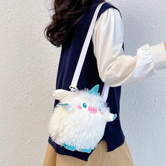 Japanese Style Women Plush Shoulder Bag Crossbody Bag