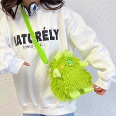 Japanese Style Women Plush Shoulder Bag Crossbody Bag