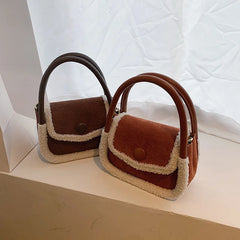 Furry Women's Messenger Bag Autumn/Winter Niche Ins Portable Square Bag