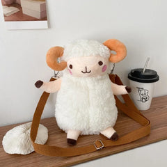 Plush Sheep Shoulder Bag for Girls