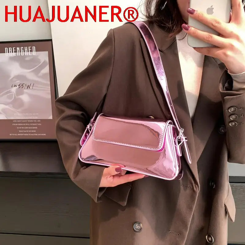 High Desing Flap Bagute Bag Bling Leather Handbags For Women