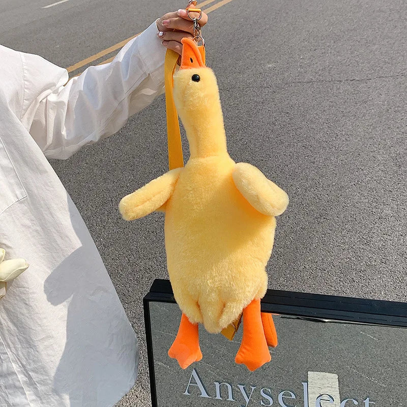 Funny Plush Duck Doll Shoulder Bag