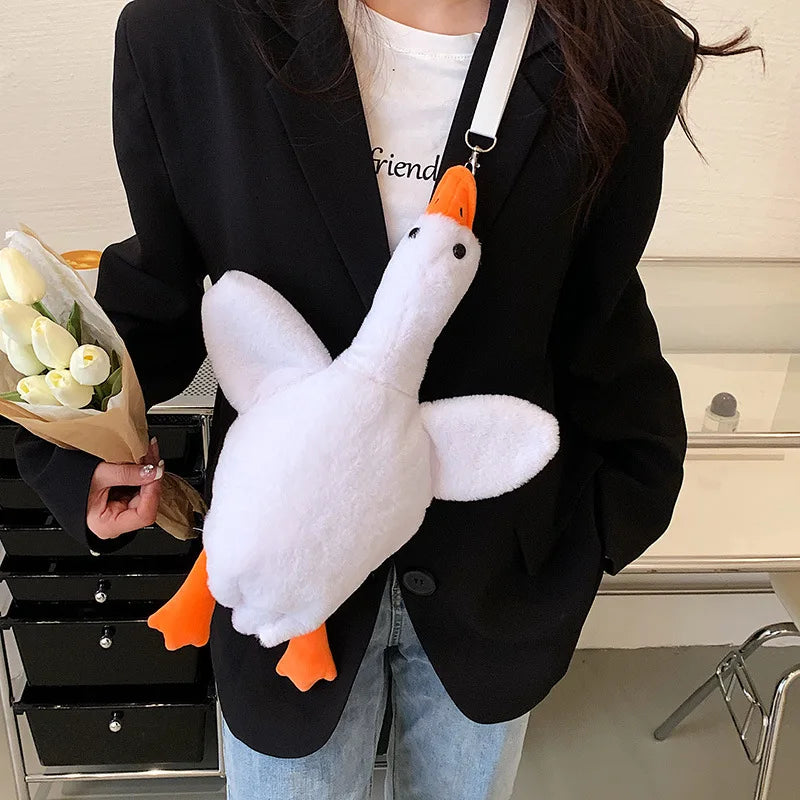 Funny Plush Duck Doll Shoulder Bag