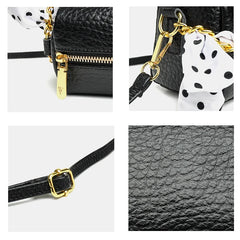 Elephant Pattern Leather Shoulder Bag Messenger Chain Small Square Bag