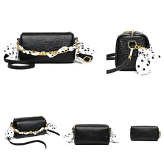 Elephant Pattern Leather Shoulder Bag Messenger Chain Small Square Bag