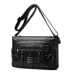 Soft Leather Shoulder Bag Large Capacity Crossbody Bag Wallet