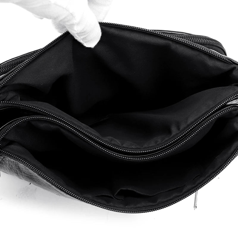 Soft Leather Shoulder Bag Large Capacity Crossbody Bag Wallet