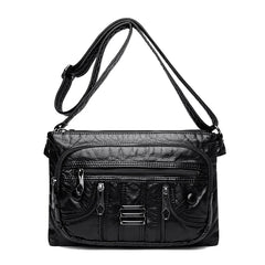 Soft Leather Shoulder Bag Large Capacity Crossbody Bag Wallet