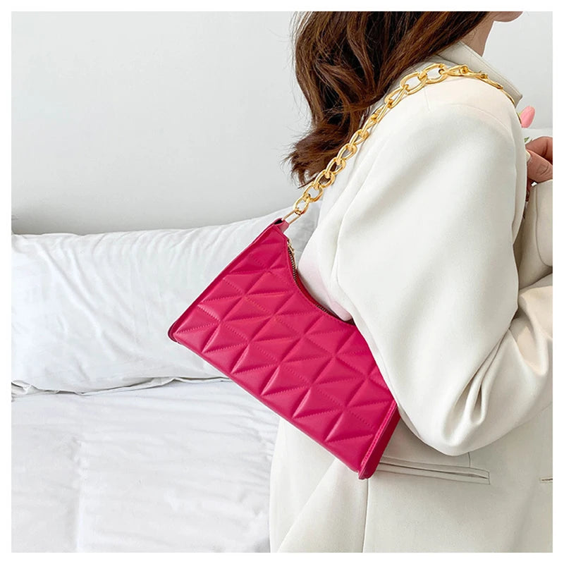 Women's Diamond Chain Shoulder Bag Handbag Shopping Bag