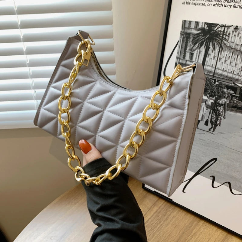 Women's Advanced Diamond Shoulder Handbag All-match Texture Shopping