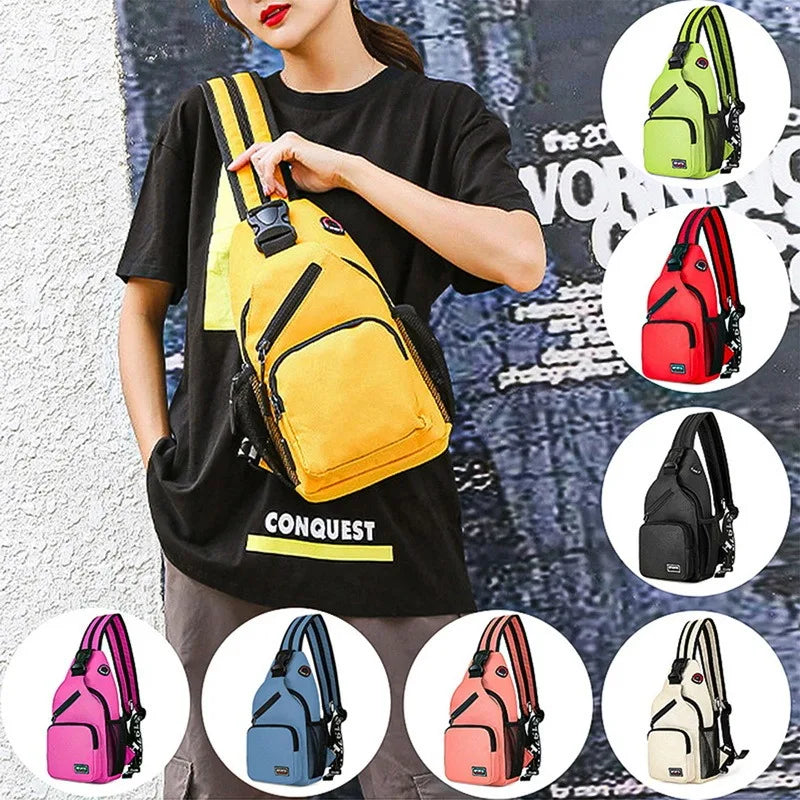 Women's Backpack Casual Travel Bags School Girl Chest Bag With Buckle