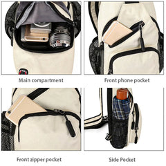 Women's Backpack Casual Travel Bags School Girl Chest Bag With Buckle