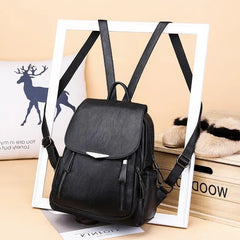 Women's Large PU Leather Backpack Travel Handbag Schoolbag